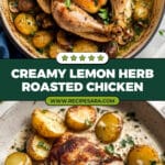 Creamy Lemon and Herb Pot Roasted Chicken Recipe