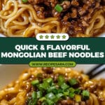 Mongolian Ground Beef Noodles Recipe