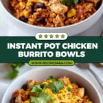 Instant Pot Weeknight Chicken and Rice Burrito Bowls Recipe