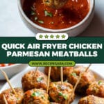 Air Fryer Chicken Meatballs With Parmesan Recipe