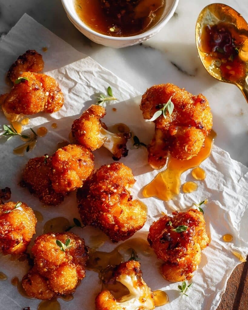 Crunchy Baked Hot Honey Cauliflower Recipe