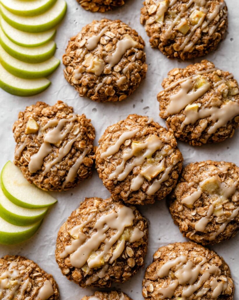 Apple Cinnamon Oatmeal Cookies with Maple Icing Recipe
