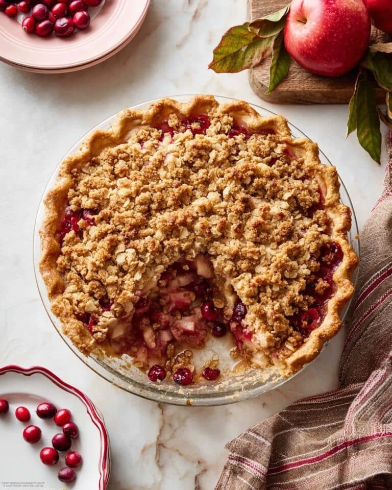 Apple Cranberry Crumble Pie Recipe