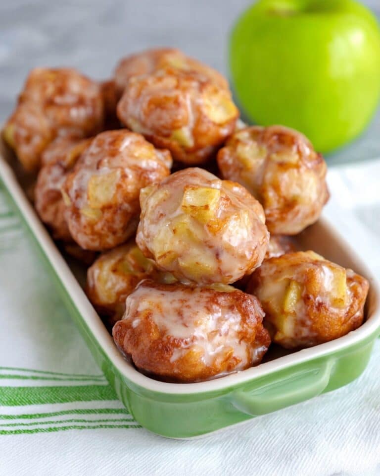 Baked Apple Fritters with Caramelized Glaze Recipe