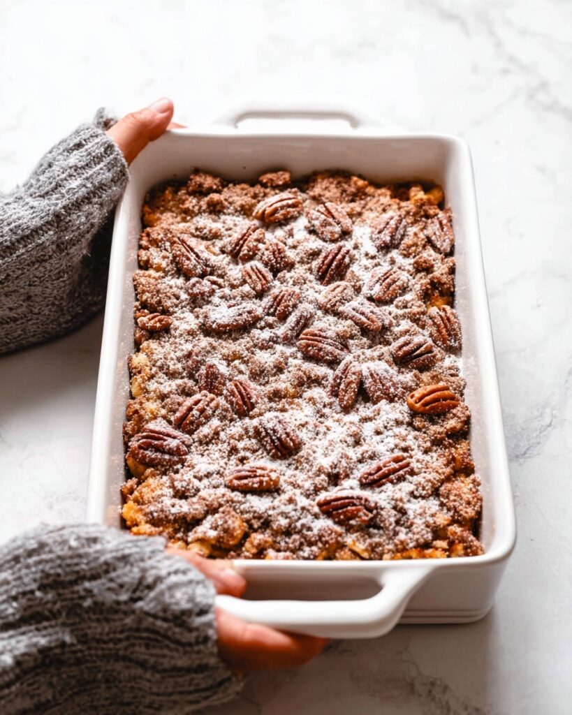 Pumpkin French Toast Casserole with Streusel Topping Recipe