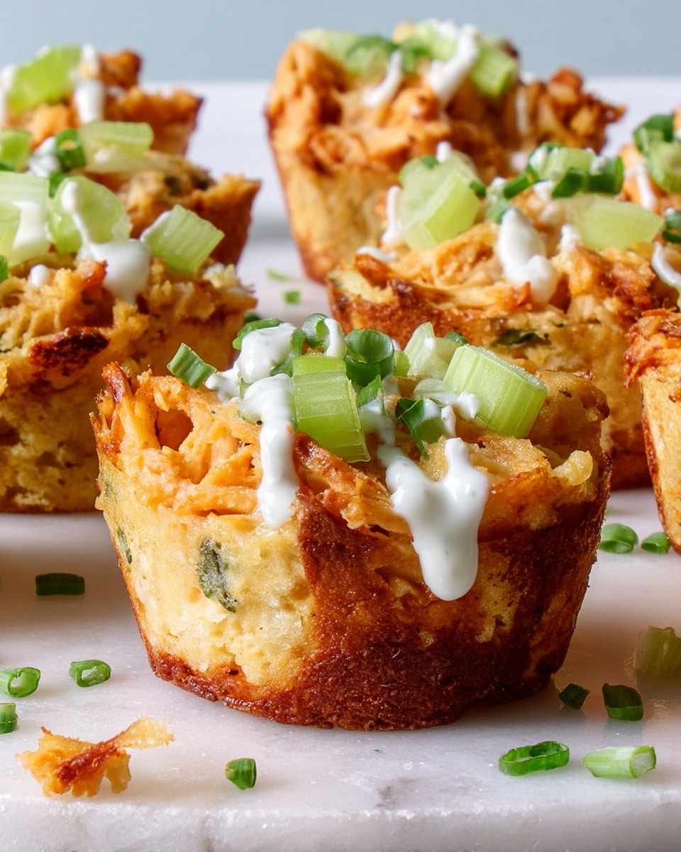 A white plate holds seven golden-brown fried balls, each topped with a drizzle of white sauce and sprinkled with green herbs and small bits of orange seasoning. One ball is cut open showing a soft, light inside with small green and orange pieces, suggesting mixed ingredients. The plate is on a white marbled surface, and a woman's hand is visible holding a green onion near the top left corner. photo taken with an iphone --ar 4:5 --v 7