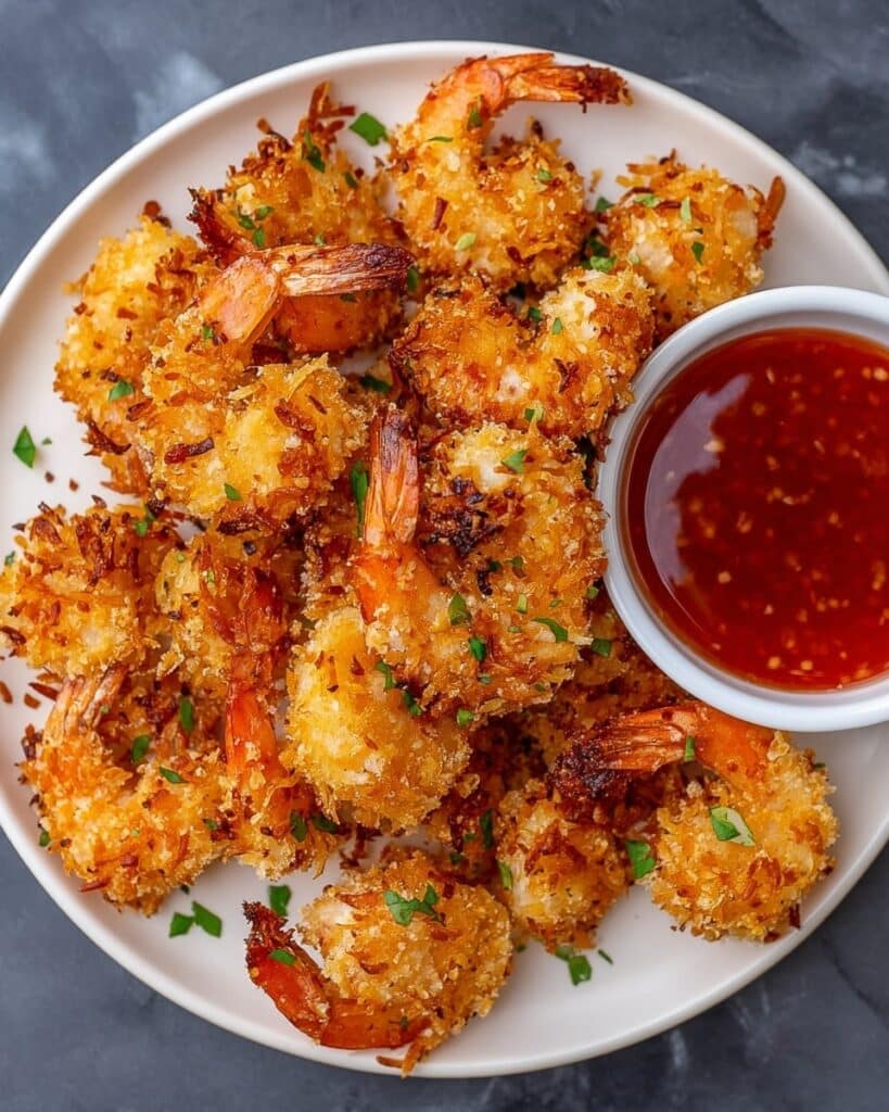Air Fryer Coconut Shrimp with Spicy Dipping Sauce Recipe