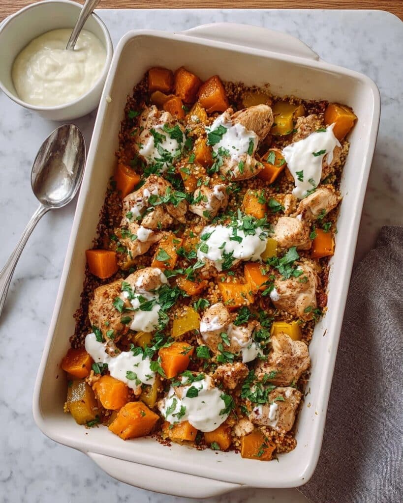 Roast Chicken with Pumpkin, Sage and Red Onion Recipe