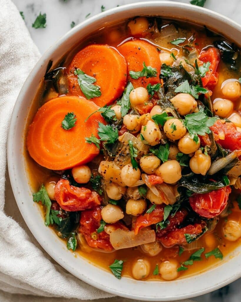 Easy Garbanzo Bean Soup with Vegetables Recipe