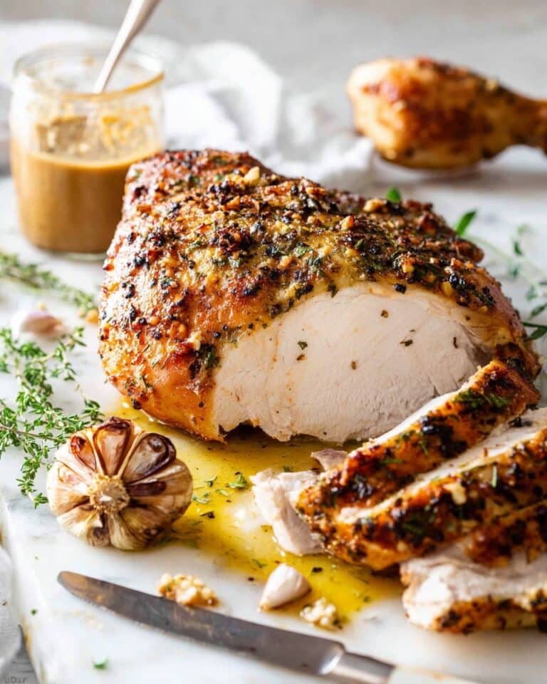 Garlic Herb Butter Roasted Turkey Breast Recipe