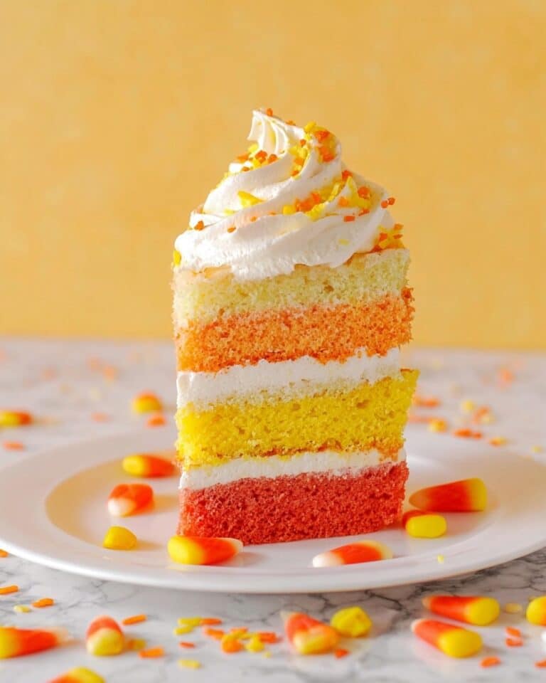 Candy Corn Cakes and Cake Tutorial Recipe