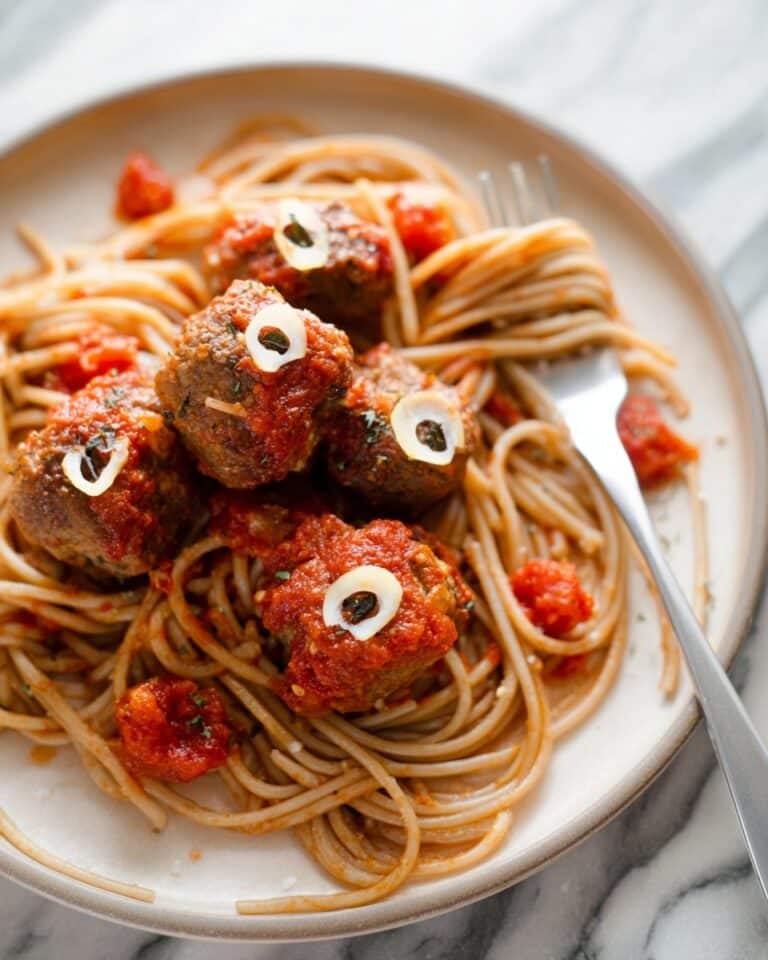 Easy Halloween Zombie Eye Meatballs Recipe