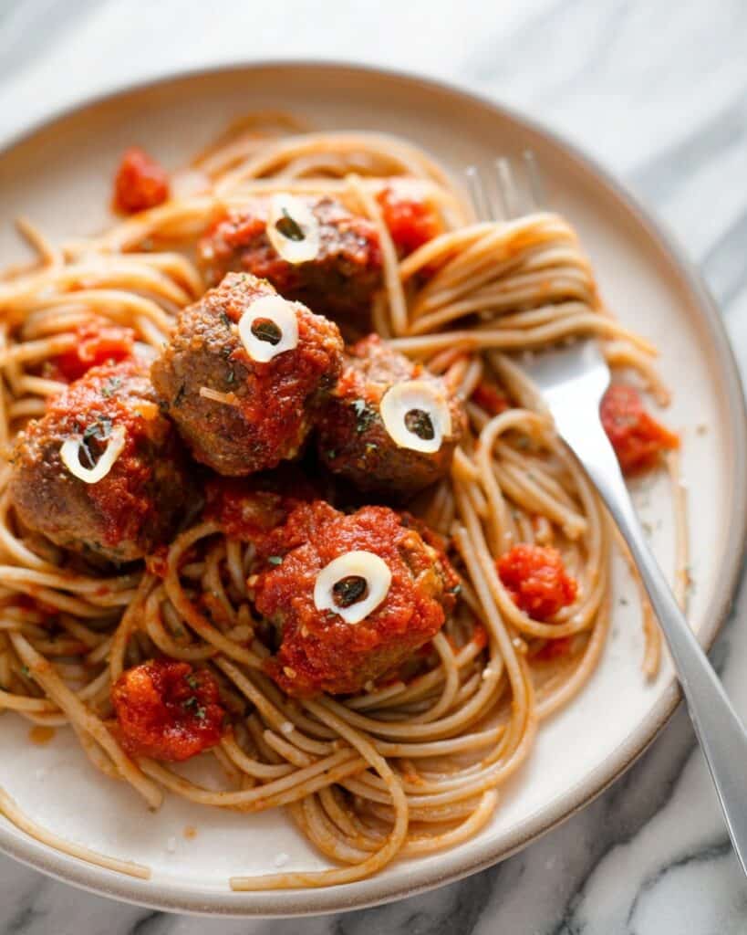 Easy Halloween Zombie Eye Meatballs Recipe