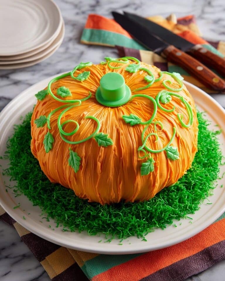 Thanksgiving Pumpkin Spice Cake with Frosted Pumpkin Topper Recipe
