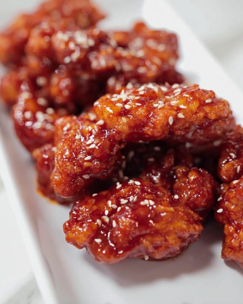 Sweet and Spicy Korean Fried Chicken (Yangnyeom Chicken) Recipe