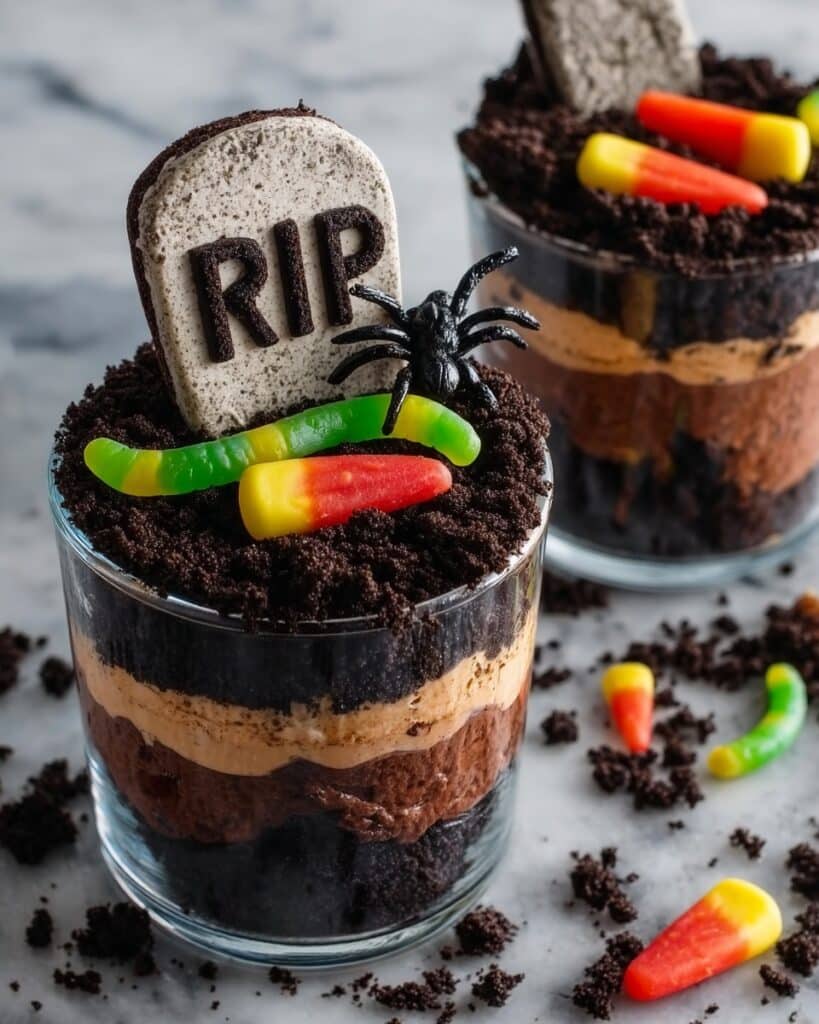 Halloween Graveyard Pudding Cups Recipe