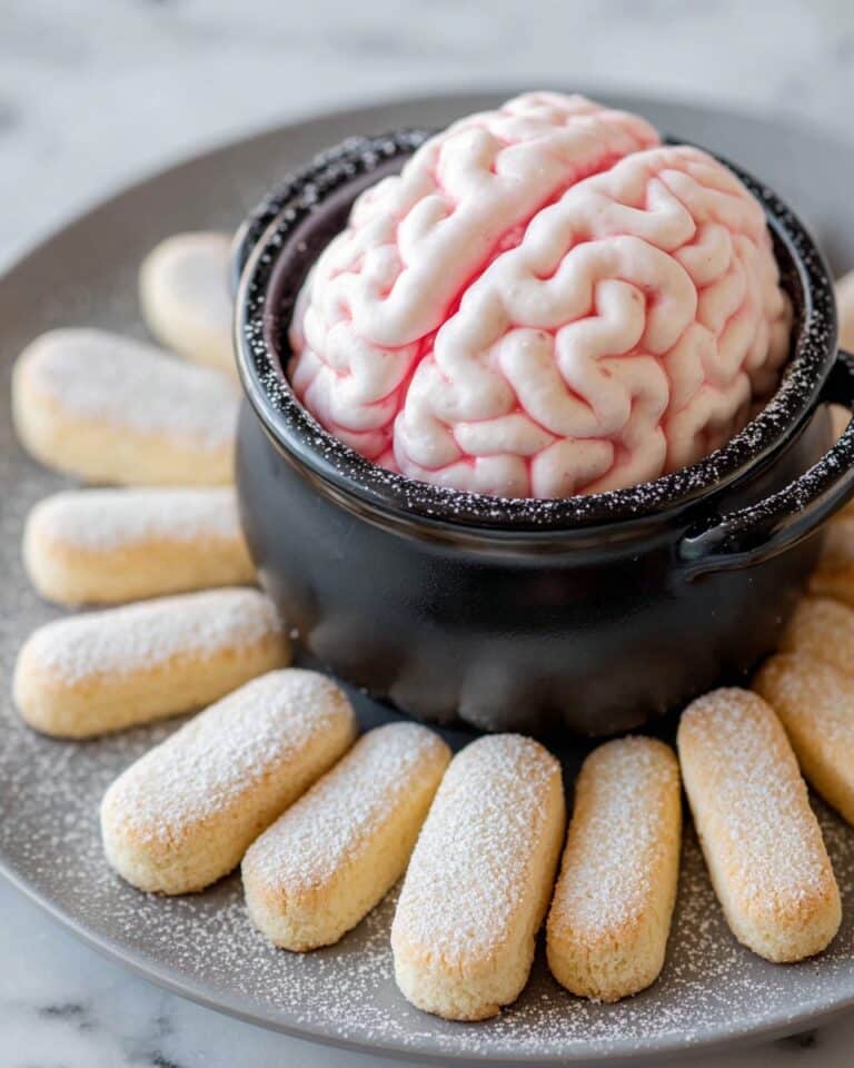 Red Velvet Brain Dip with Cream Cheese Frosting Recipe