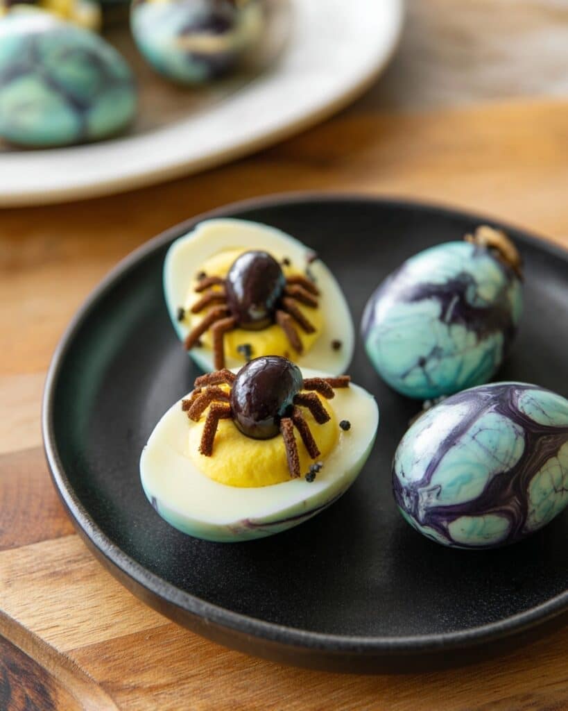 Halloween Spooky Deviled Tea Eggs Recipe