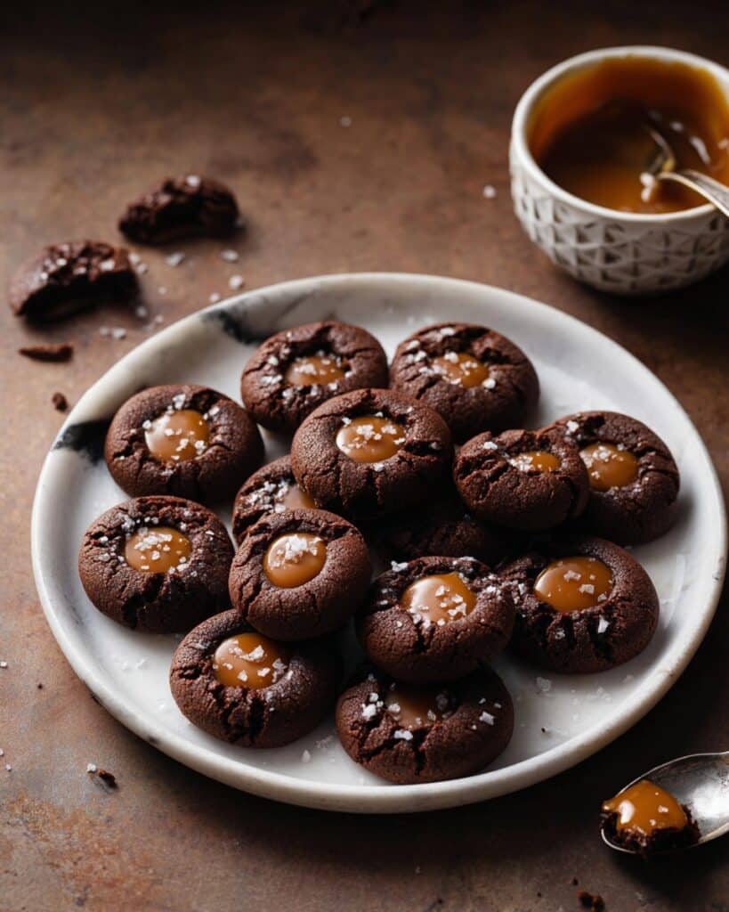 Vegan Dark Chocolate-Gingerbread Thumbprint Cookies Recipe