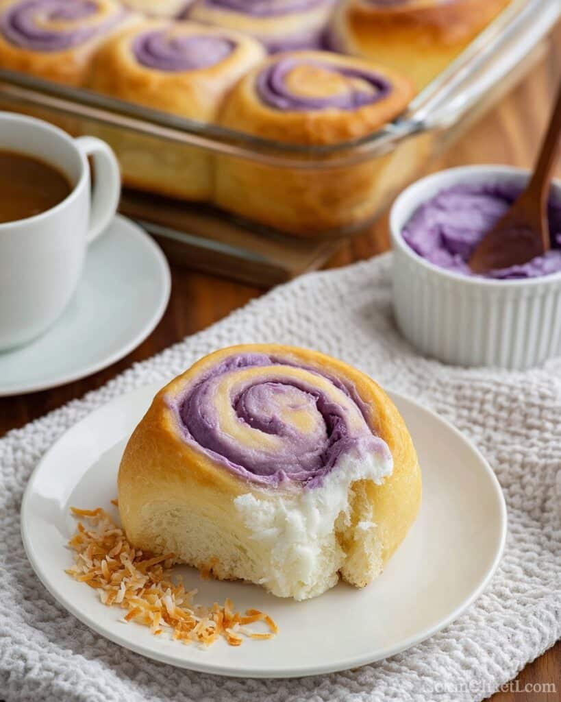 Ube Bread Rolls with Coconut and Ube Jam Recipe
