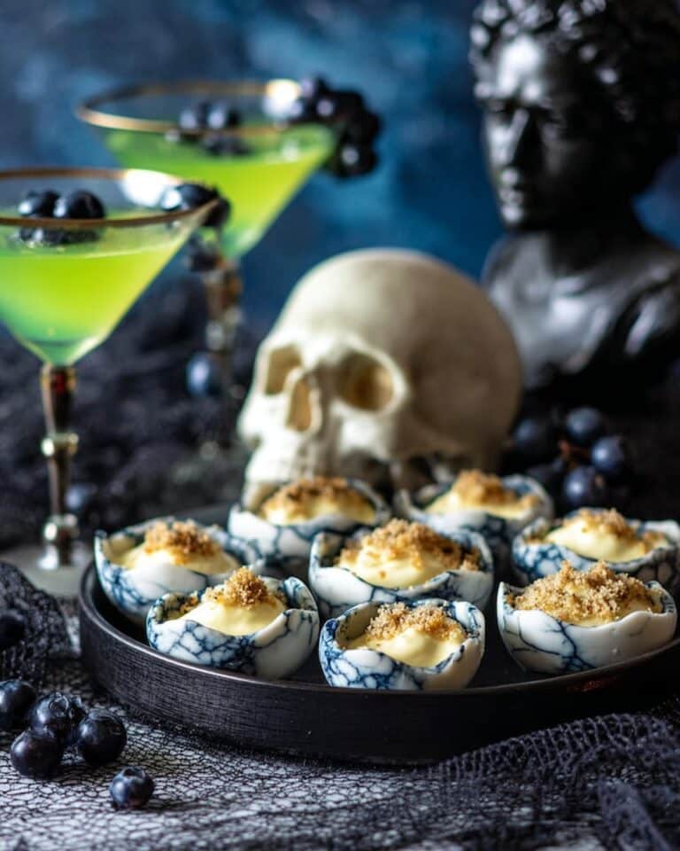 Halloween Black-Color Deviled Eggs Recipe