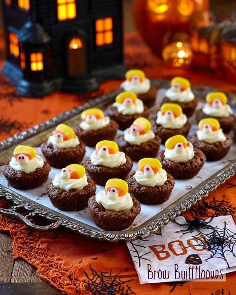 Boo-tiful Halloween Ghost Brownie Bites Recipe