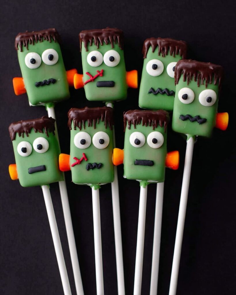 Frankenstein Marshmallow Pops Recipe