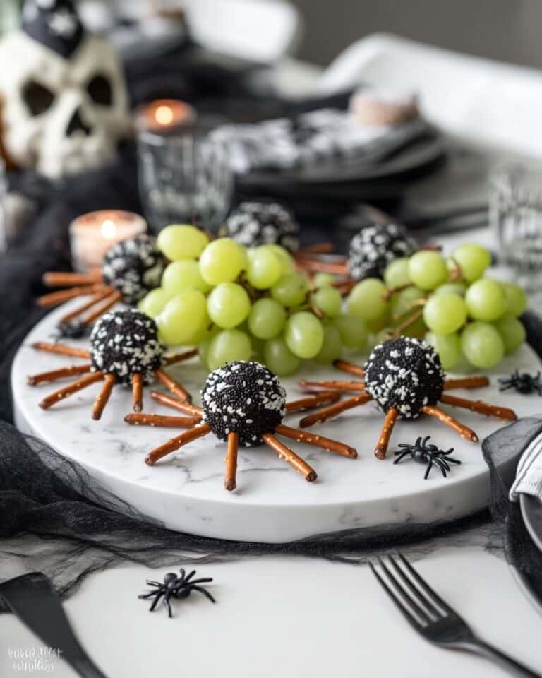 Spider Cheeseballs for Halloween Recipe