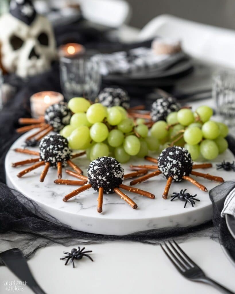 Spider Cheeseballs for Halloween Recipe