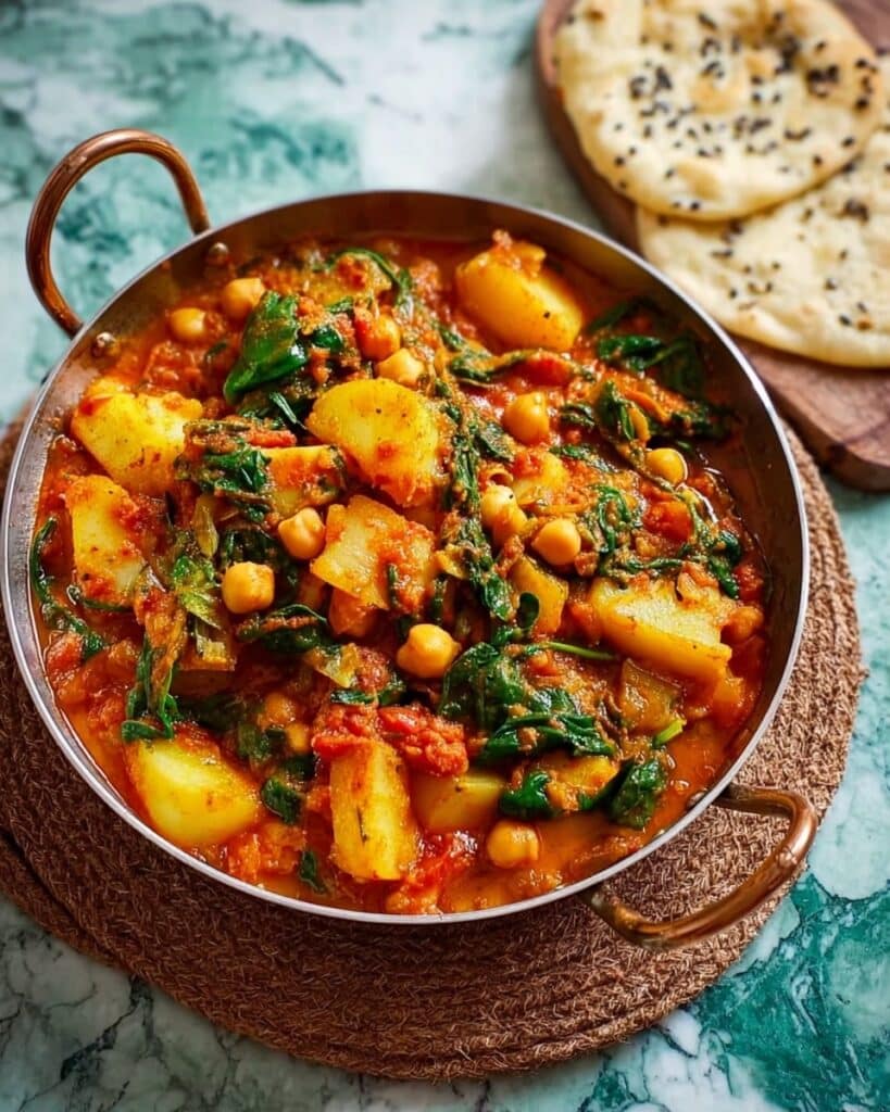 Spinach, Chickpea and Potato Curry Recipe