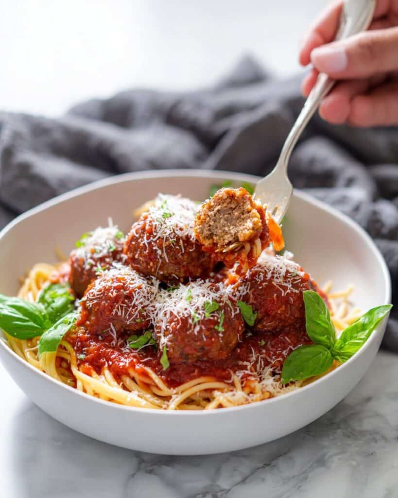 Easy Slow Cooker Beef Meatballs in Marinara Recipe