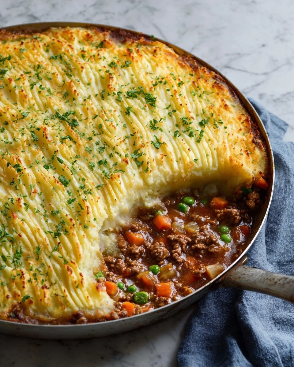 The image shows many cooking ingredients beautifully arranged on a white marbled surface with a white tiled wall in the background. In the center, there is a clear glass bowl filled with raw ground meat, surrounded by two orange carrots on the left and three large brown potatoes on the right. Below the meat are three garlic cloves, a bunch of green chives, two pieces of uncooked bacon, and two whole yellow onions. To the front right, there is a small glass bowl of flour next to a matching bowl of salt, with a stick of unsalted butter and some fresh thyme sprigs nearby. Also, there is a small glass container of cream and a white container of sour cream. In the background, from left to right, there is a can of tomato paste, a bottle of Worcestershire sauce, a carton of chicken broth, a bottle of red wine, and a wooden pepper grinder. A woman's hand rests lightly near the carrots. Photo taken with an iphone --ar 4:5 --v 7