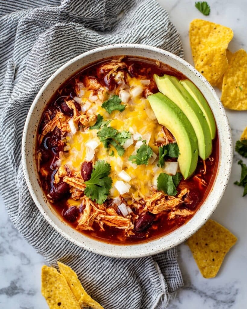 Easy Slow Cooker Chicken Chili (Dump and Go) Recipe