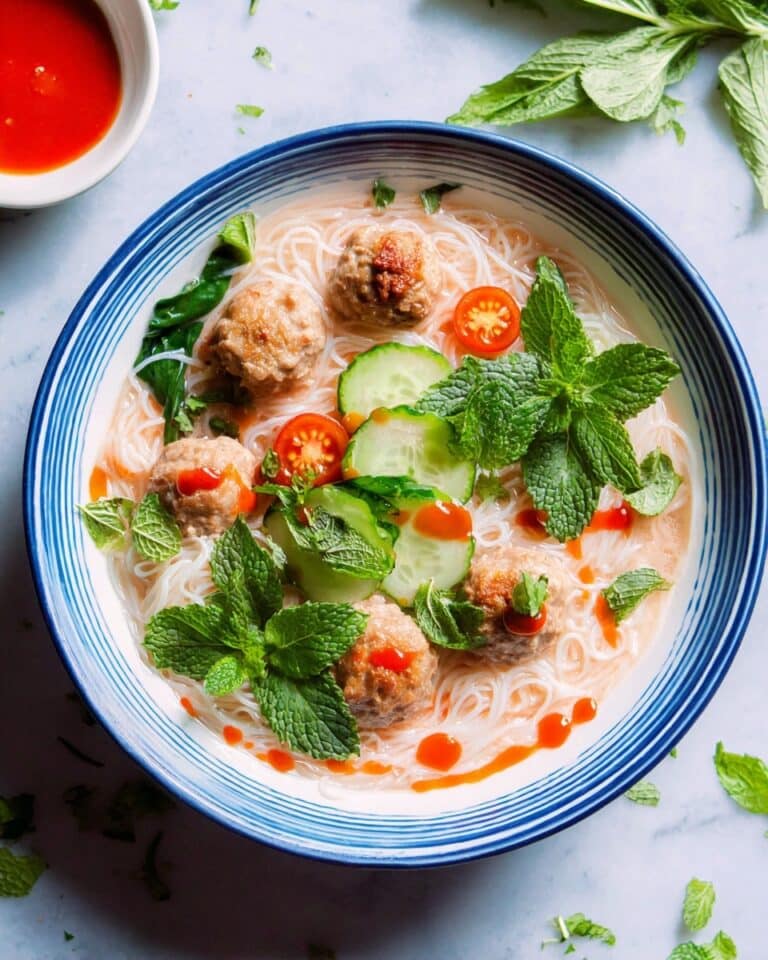 Thai Inspired Chicken Meatball Soup Recipe