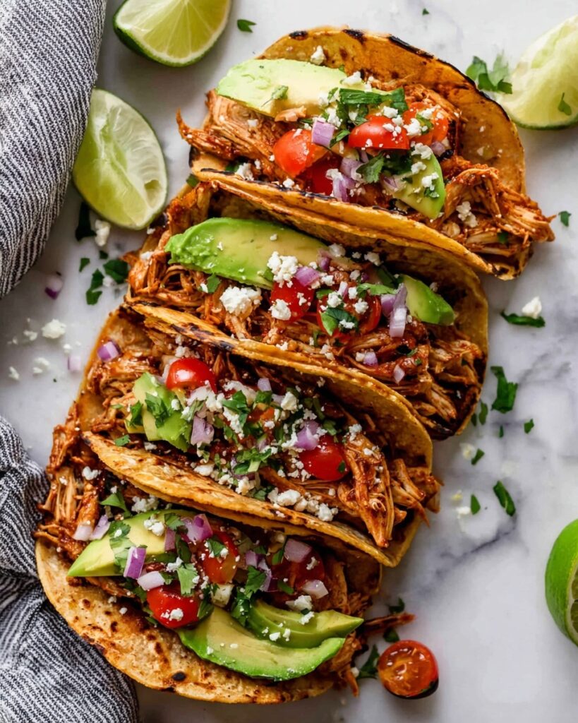 Slow Cooker and Instant Pot Shredded Chicken Tacos Recipe