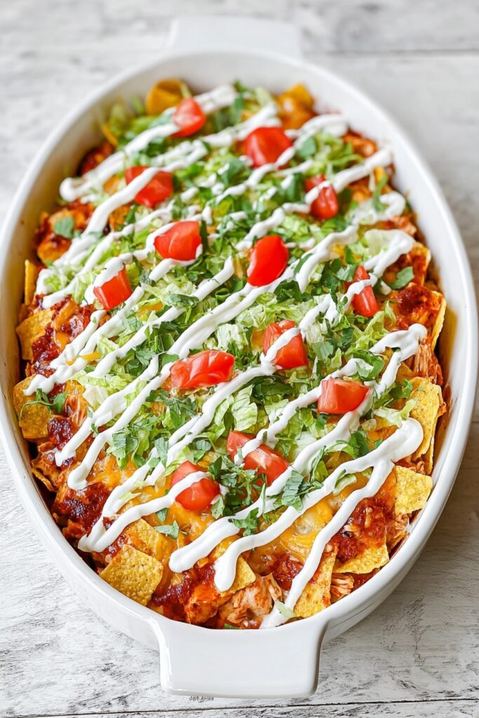 Loaded Chicken Taco Casserole Recipe