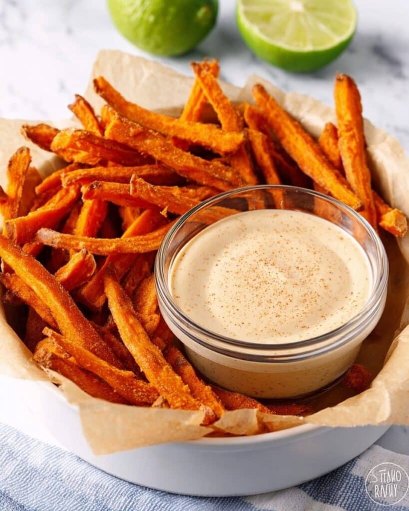 Sweet Potato Fries with Spicy Chipotle Lime Dipping Sauce Recipe
