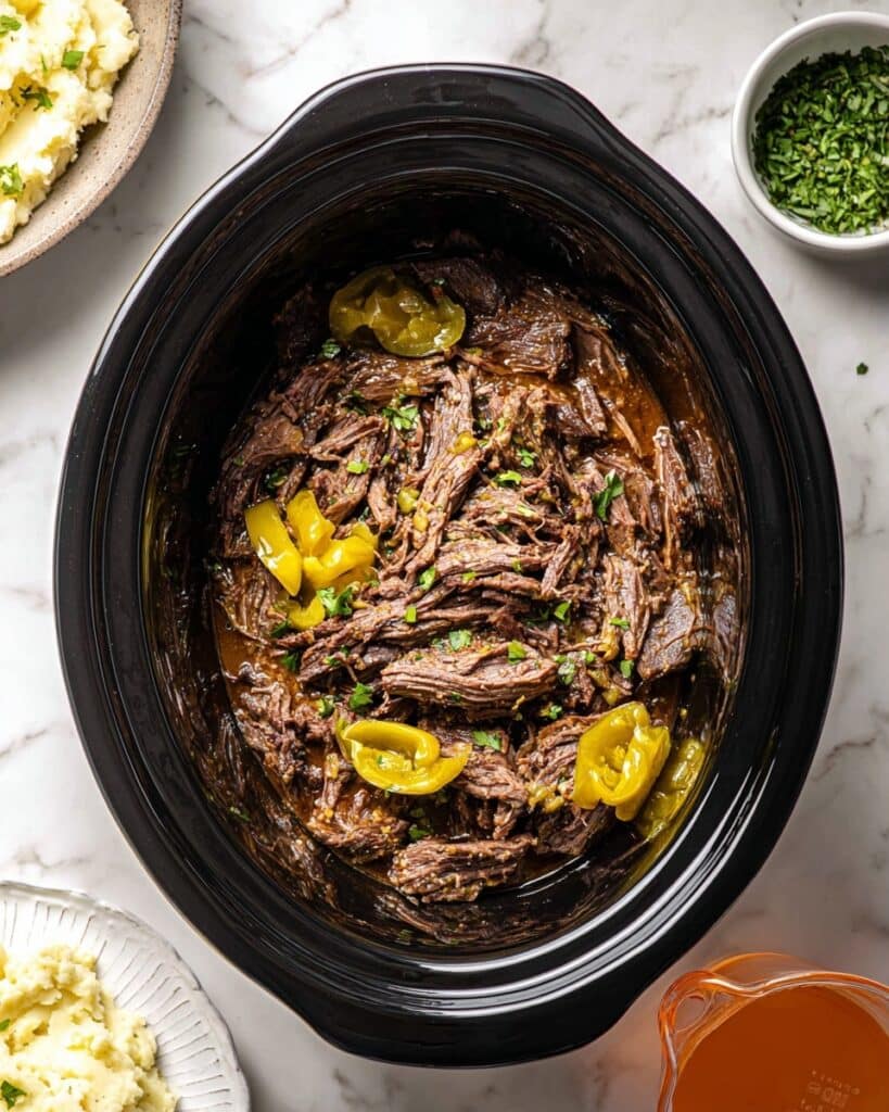 Mississippi Pot Roast (Slow Cooker recipe with No Packets) Recipe