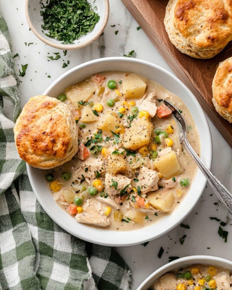 Slow Cooker Chicken Pot Pie Soup Recipe