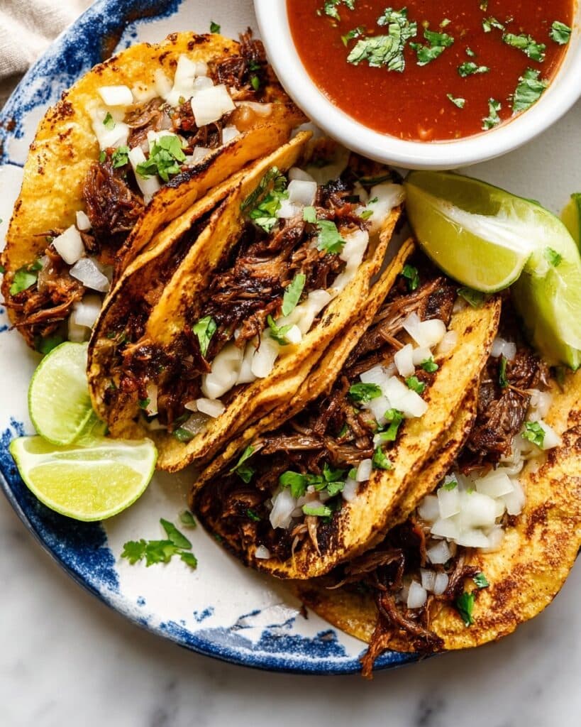 Crockpot Birria Tacos with Cheesy Dip Recipe