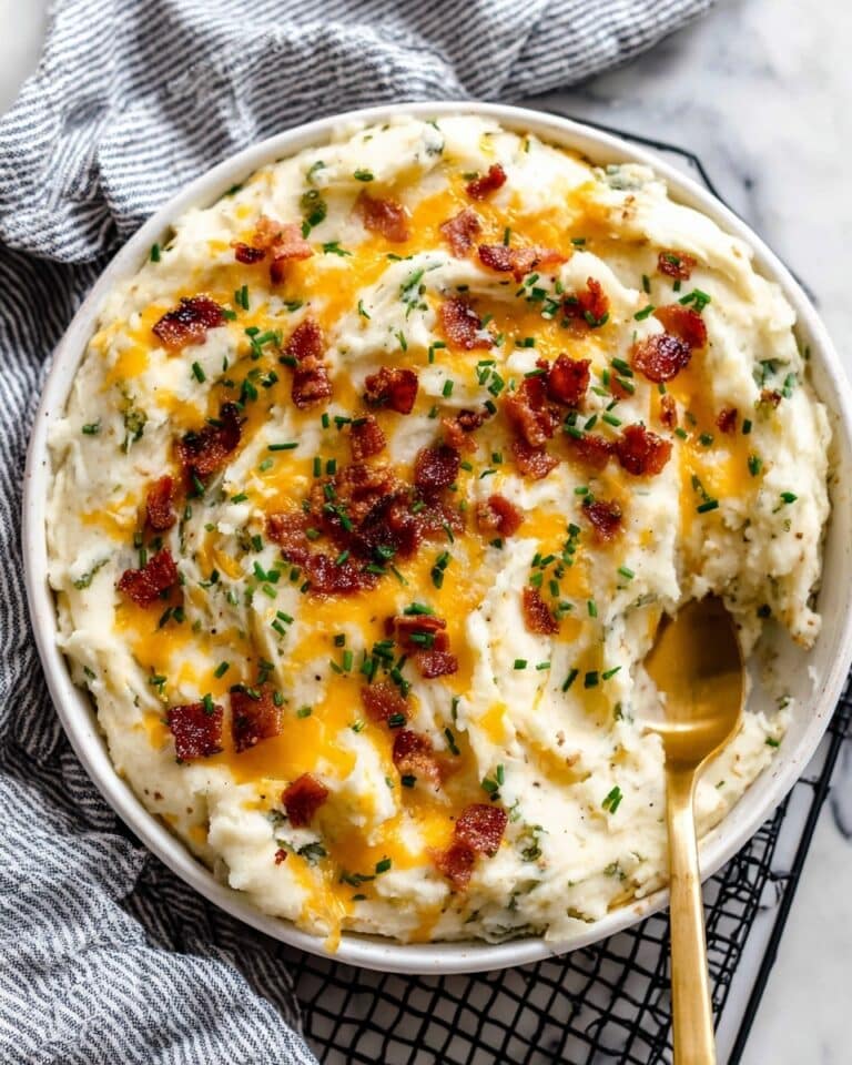 Slow Cooker Loaded Mashed Potatoes with Ranch Recipe