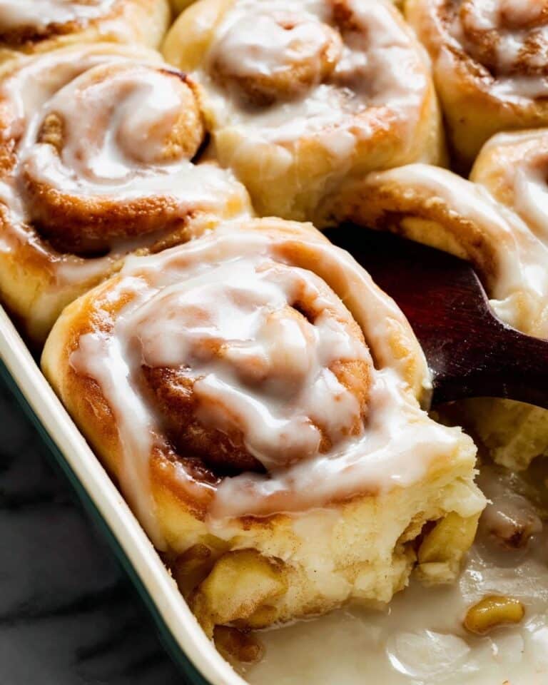 Apple Cinnamon Rolls with Caramel Icing Recipe