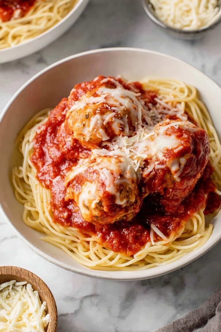 Baked Chicken Parmesan Meatballs Recipe