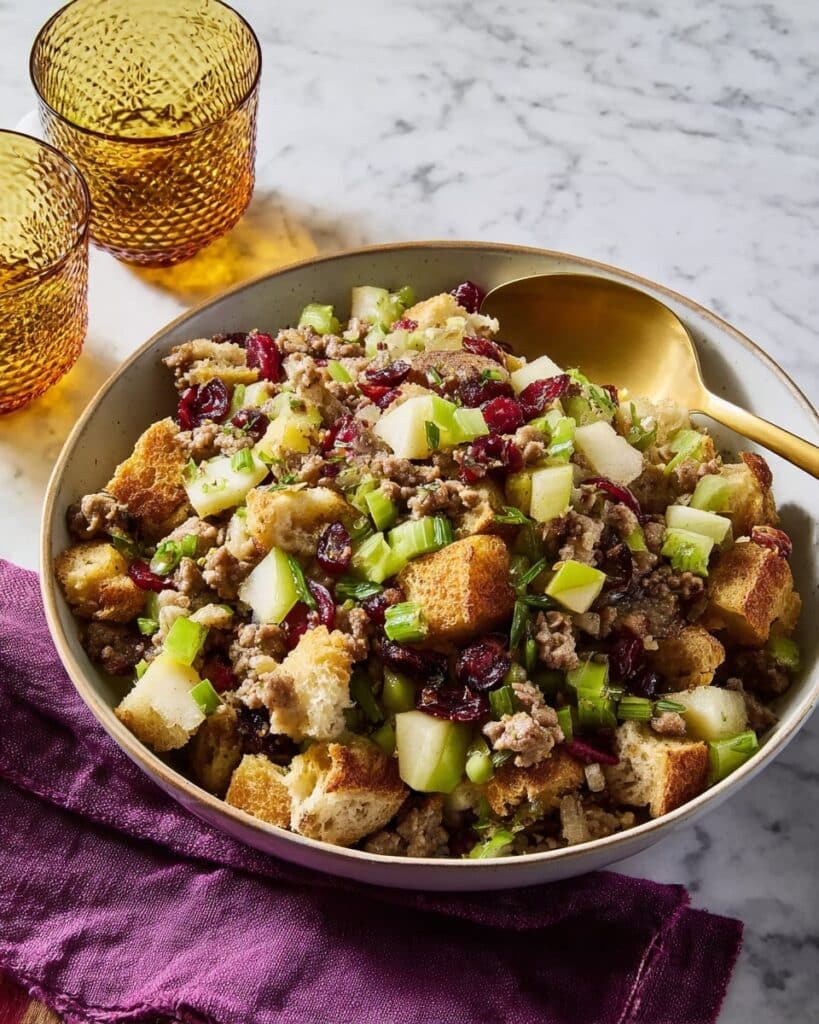 Awesome Sausage, Apple, and Cranberry Stuffing Recipe