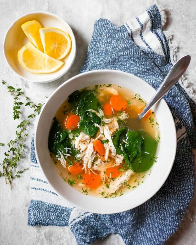 25 Minute Instant Pot Lemon Chicken Soup Recipe