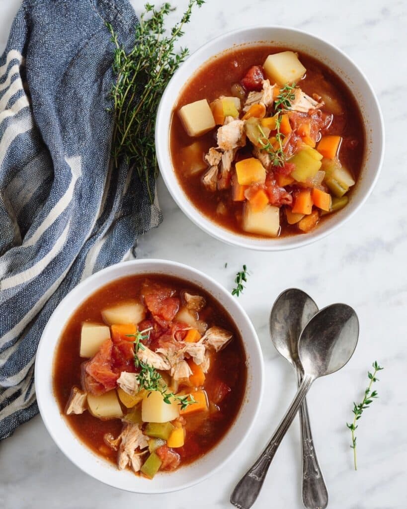 Slow Cooker Tuscan Chicken Stew with Vegetables Recipe