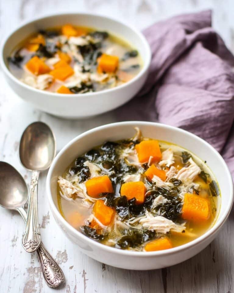 Slow Cooker Chicken Sweet Potato Soup with Kale Recipe