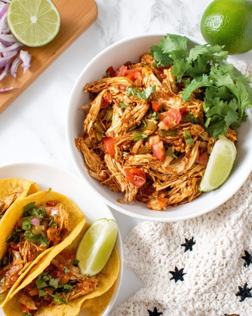 Easy Crockpot Mexican Shredded Chicken Recipe