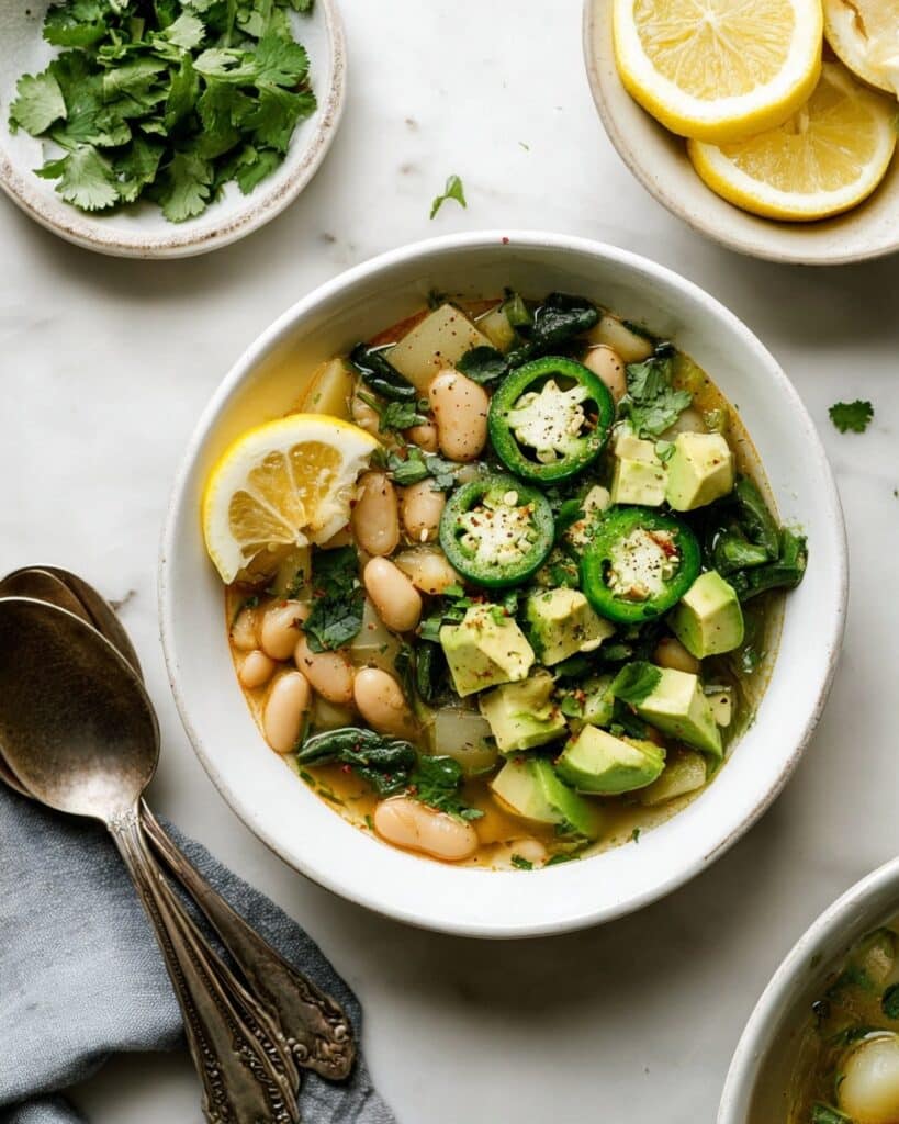 Slow Cooker Green Chile Bean Stew Recipe