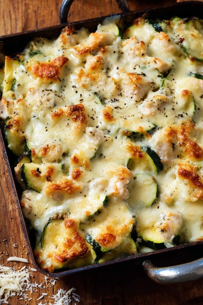 Cheesy Chicken Zucchini Bake Recipe